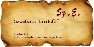 Szombati Enikő névjegykártya